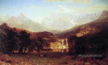 Les Rocheuses Albert Bierstadt Peinture à l'huile